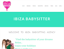 Tablet Screenshot of ibizababysitter.com